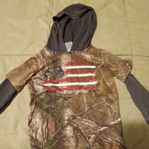 Realtree boys 3t hoodie American flag